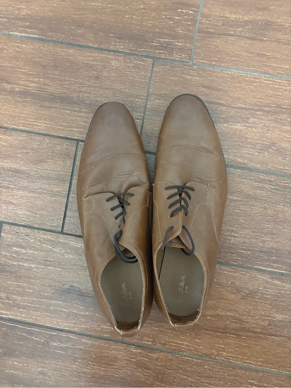 Men's Brown Leather Lace-Up Dress Shoes